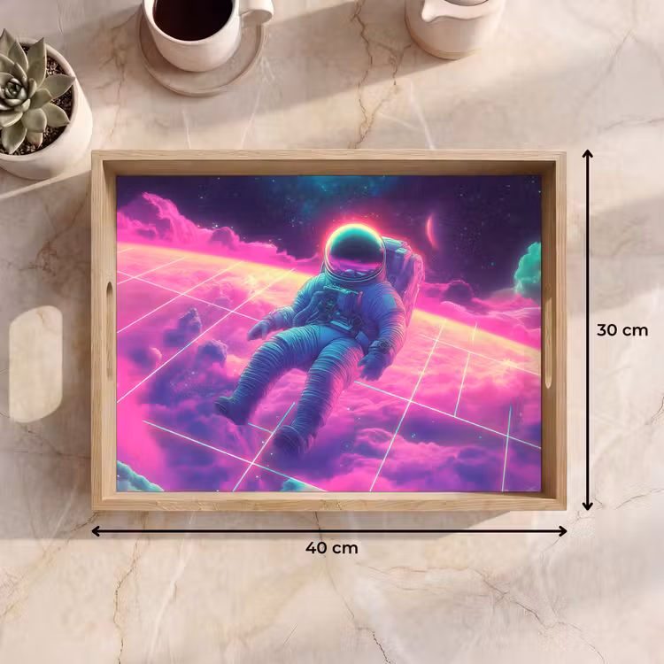 Plateau - Astronaute - Néon - Rose - Nuages — 7