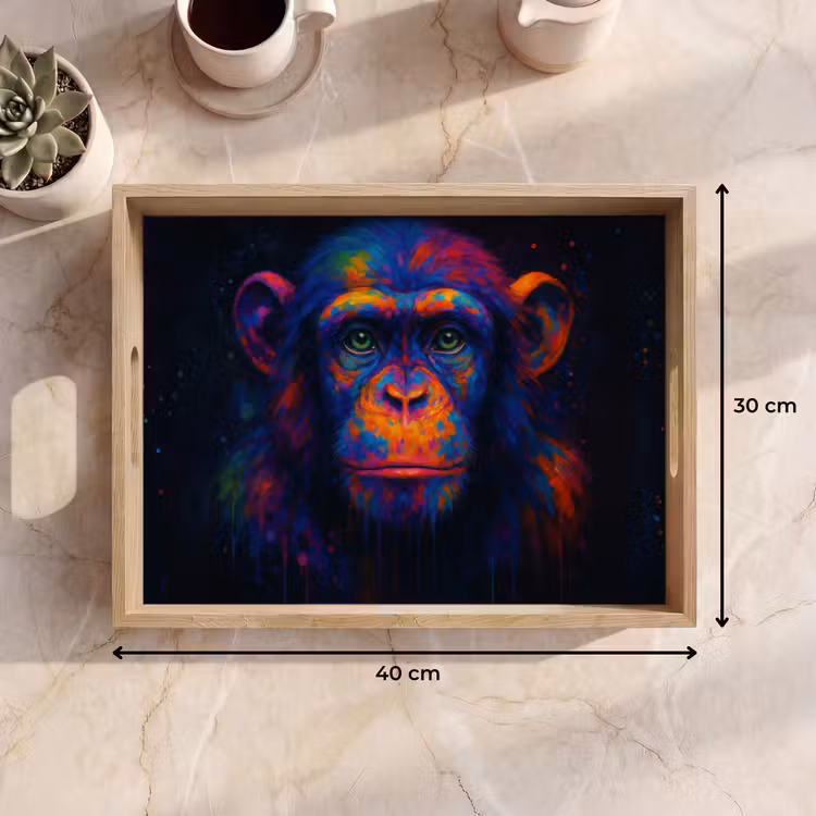 Plateau - Coloré - Singe - Abstrait — 7