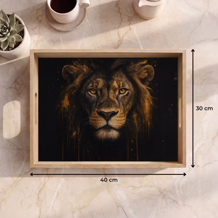 Plateau - Lion - Or - Gouttes — 7