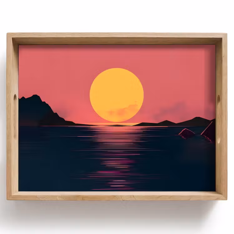 Plateau - Soleil - Jaune - Montagnes - Eau — 1