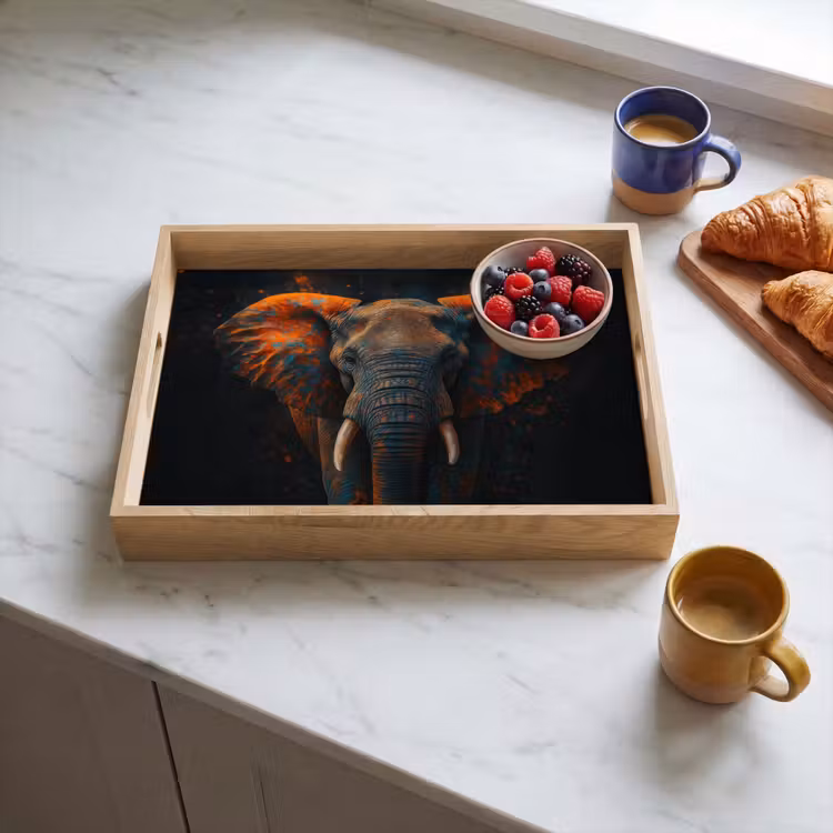 Plateau - Éléphant - Orange - Oreilles — 3