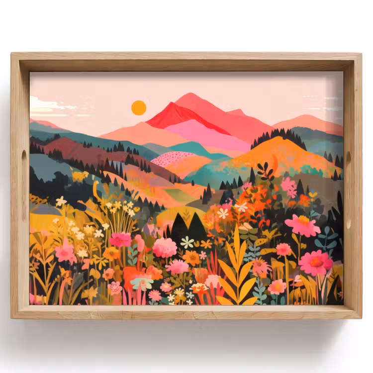 Plateau - Coucher de soleil - Vallée de montagne - Contraste — 1