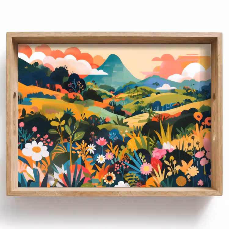 Plateau - Soleil - Collines - Ciel nuageux — 1