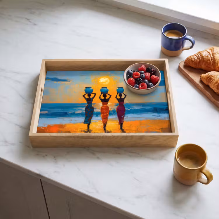 Plateau - Femmes - Plage - Coucher de soleil — 3