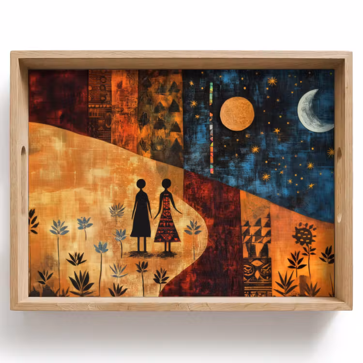 Plateau - Silhouettes - Abstrait - Soleil - Lune — 1
