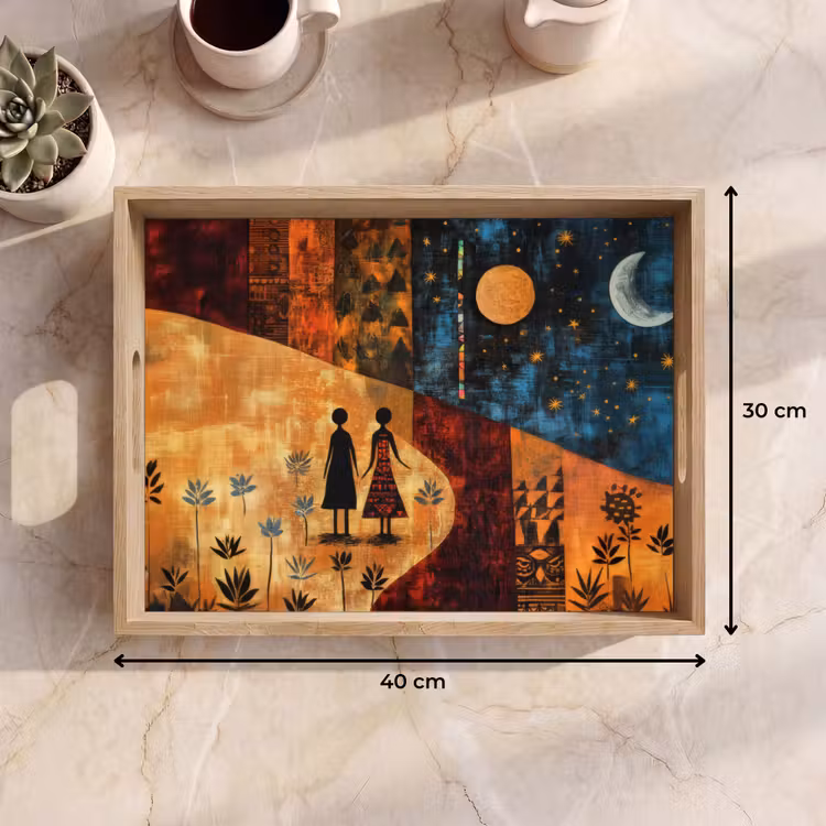Plateau - Silhouettes - Abstrait - Soleil - Lune — 7