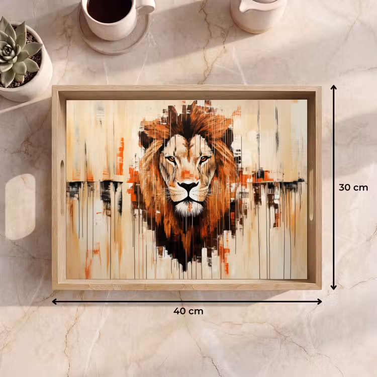 Plateau - Tête de lion - Lignes - Crème — 7