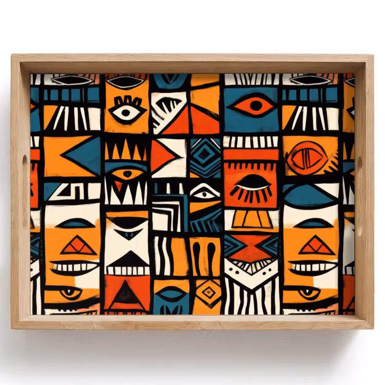 Plateau - Abstrait - Visages - Mosaïque — 1