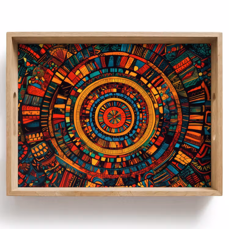Plateau - Mandala - Cercles - Motifs — 1