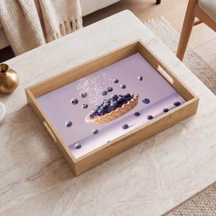 Plateau - Alimentation - Gâteau - Baies - Bleu — 2