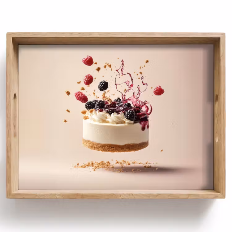 Plateau - Cheesecake - Alimentation - Rose - Gâteau — 1
