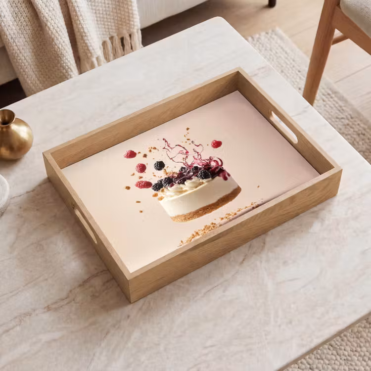 Plateau - Cheesecake - Alimentation - Rose - Gâteau — 2