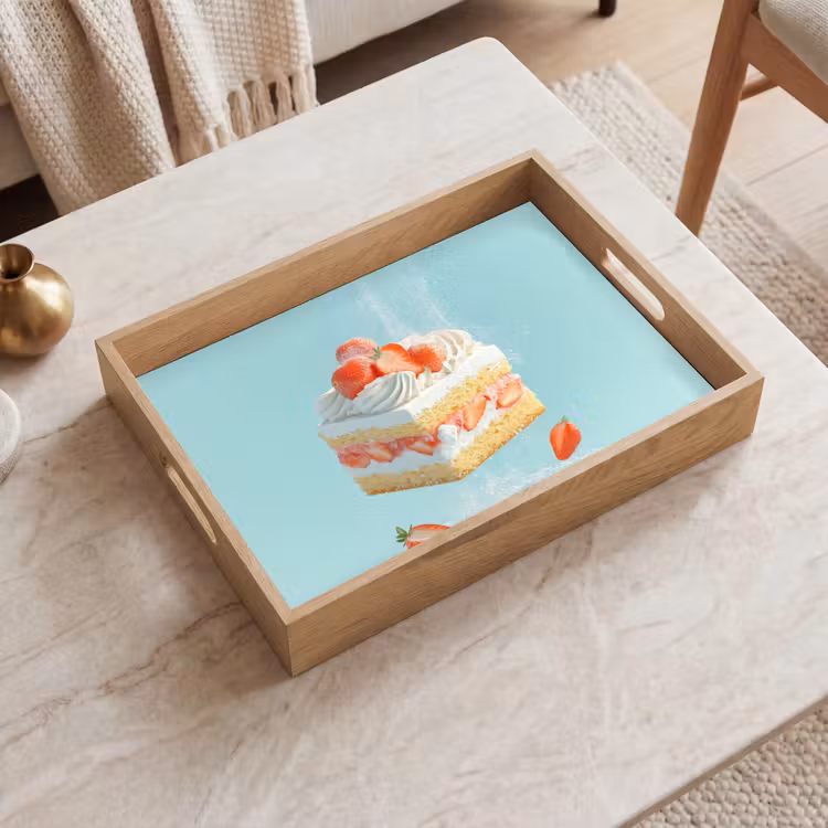 Plateau - Crème fouettée - Gâteau - Bleu - Aliments — 2