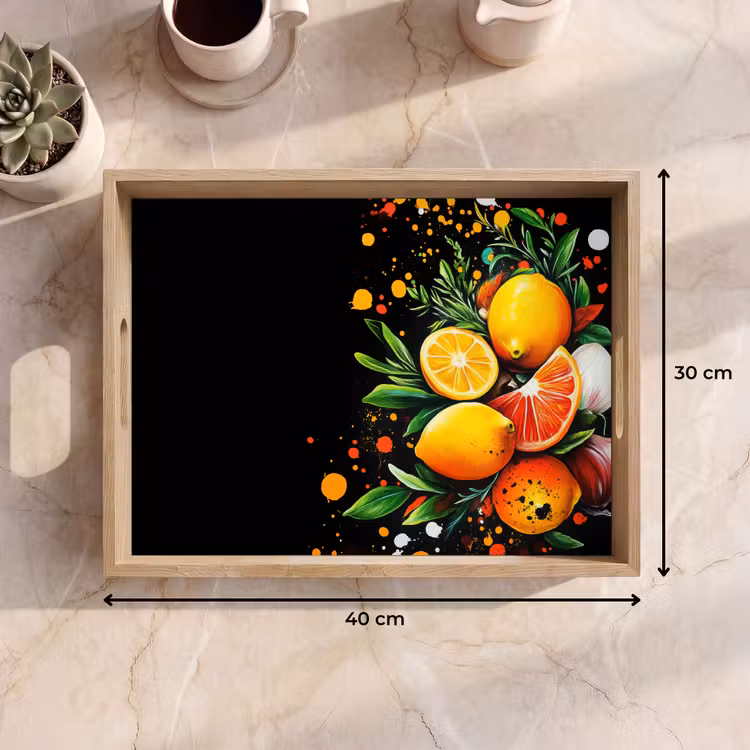 Plateau - Citrons - Noir - Herbes - Graffiti - Peinture — 7