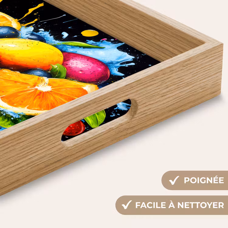 Plateau - Fruit - Graffiti - coloré - orange - fraise - abstrait — 8