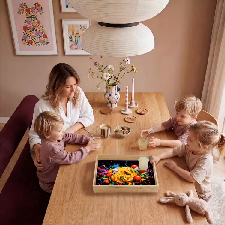 Plateau - Spaghetti - Graffiti - Peinture - Coloré - Nourriture - Moderne — 5