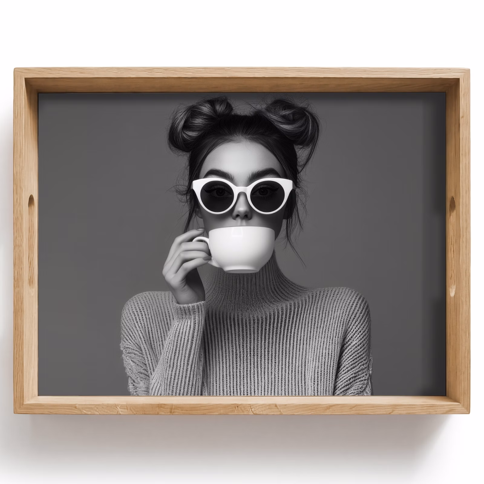 Plateau - Femme - Café - Noir - Blanc — 1