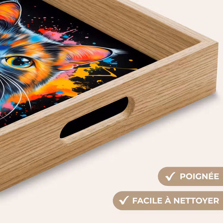 Plateau - Chat - Graffiti - Coloré - Gaufre - Alimentaire — 8