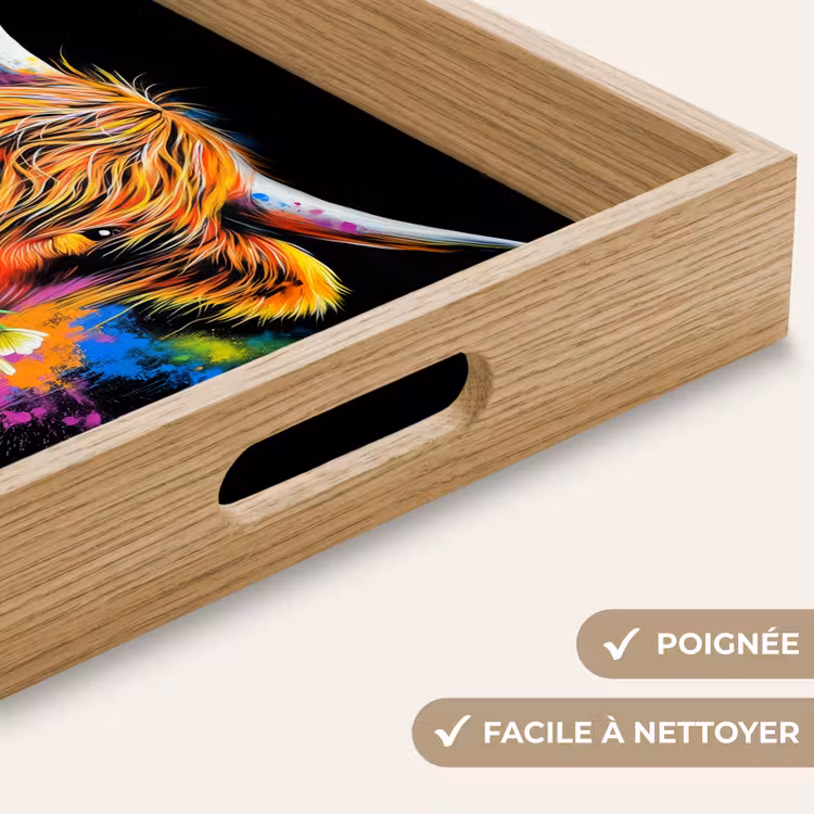 Plateau - Highlander écossais - Graffiti - Coloré - Fleur - Animaux — 8