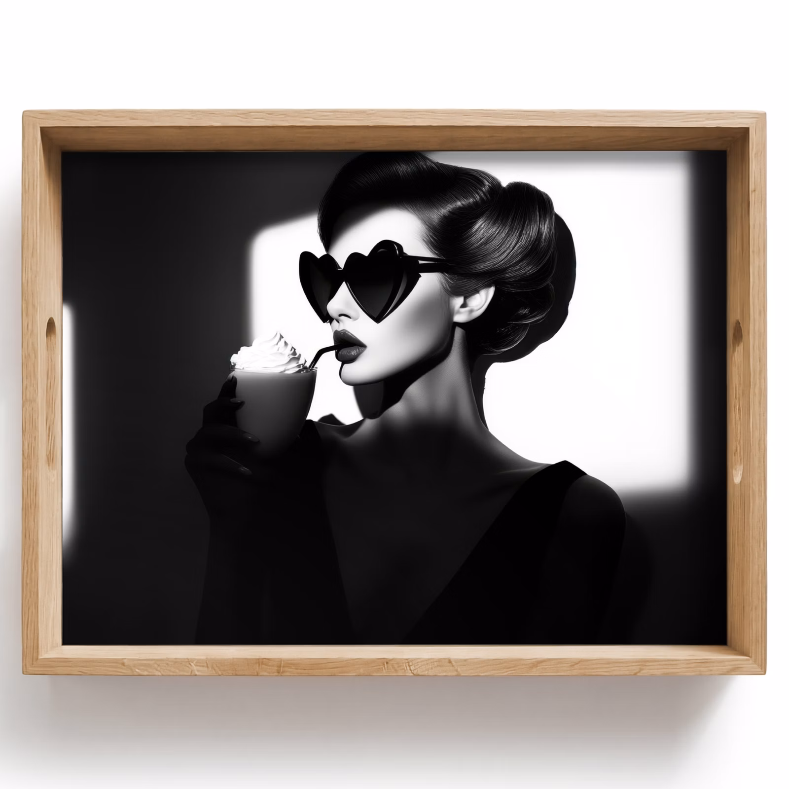 Plateau - Femme - Noir - Coeur — 1