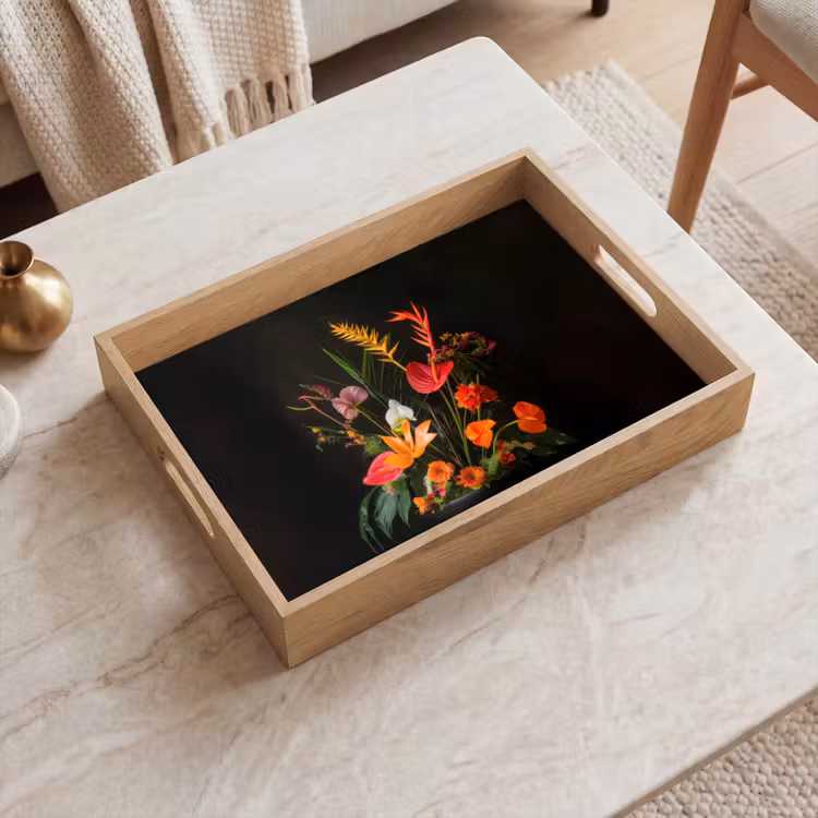 Plateau - Bol - Bouquet - Fleurs — 2