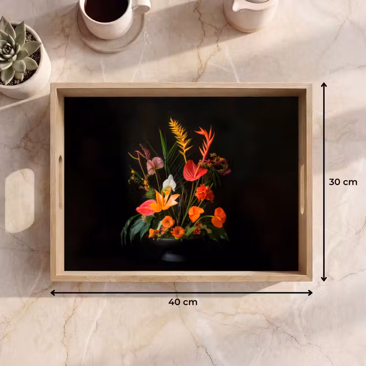 Plateau - Bol - Bouquet - Fleurs — 7