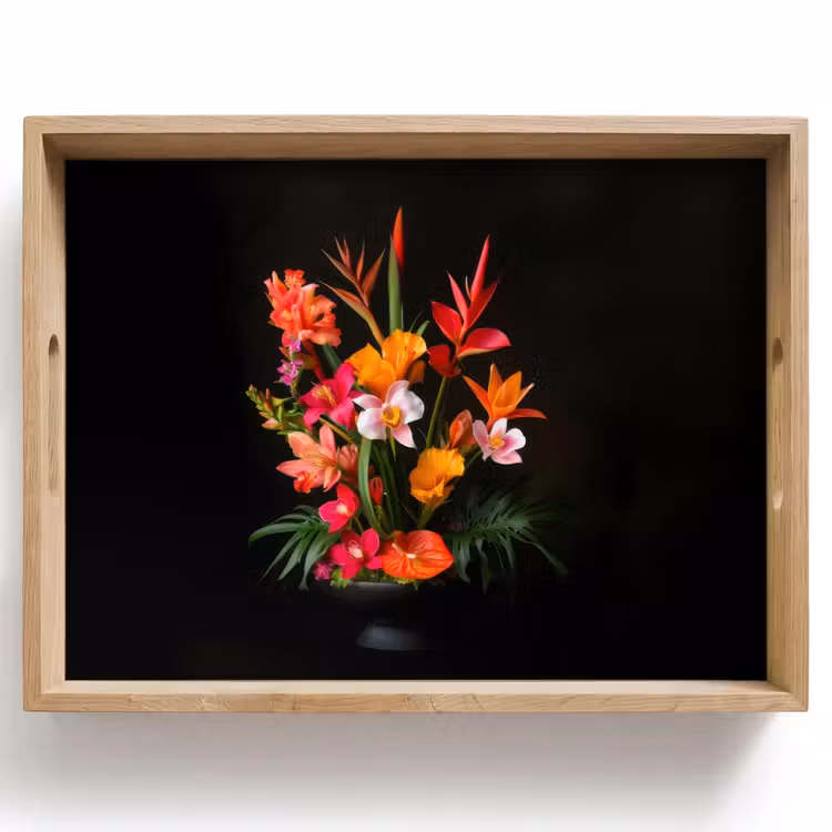Plateau - Bouquet - Fleurs - Exotique — 1
