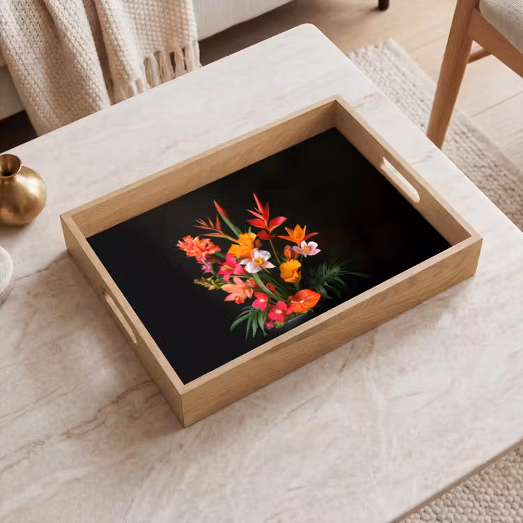 Plateau - Bouquet - Fleurs - Exotique — 2