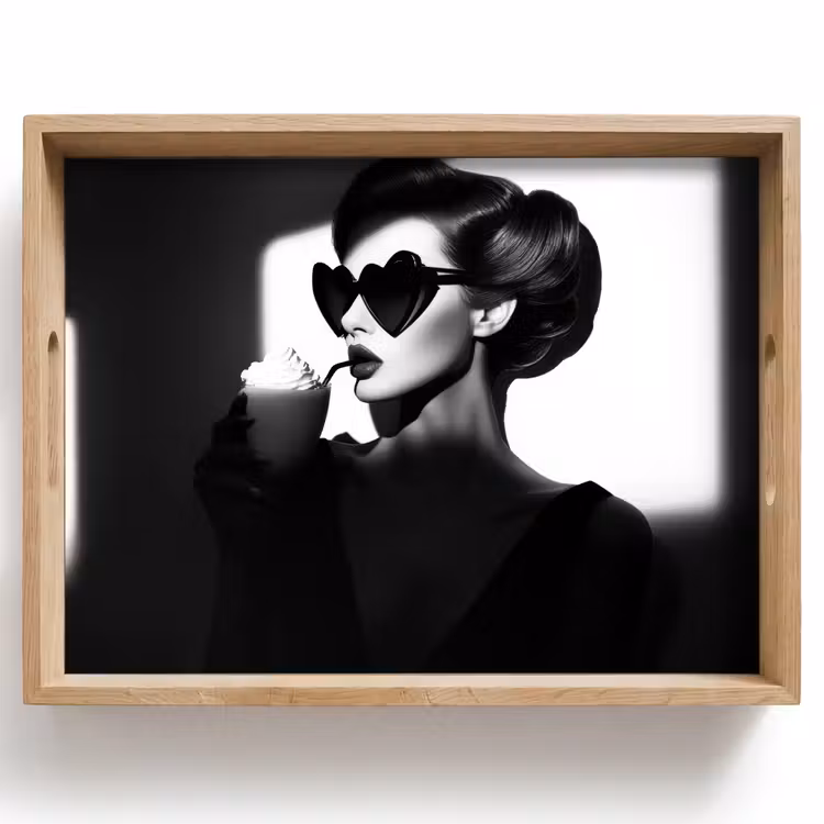 Plateau - Femme - Noir - Coeur — 1
