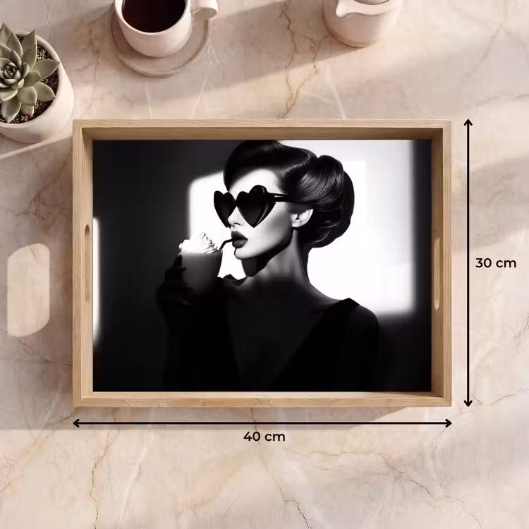 Plateau - Femme - Noir - Coeur — 7