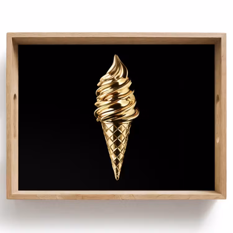 Plateau - Glace - Or - Noir - Alimentation — 1