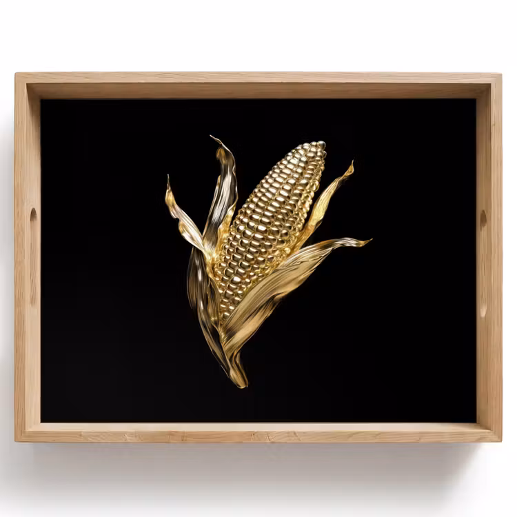 Plateau - Maïs - Aliments - Or - Noir — 1