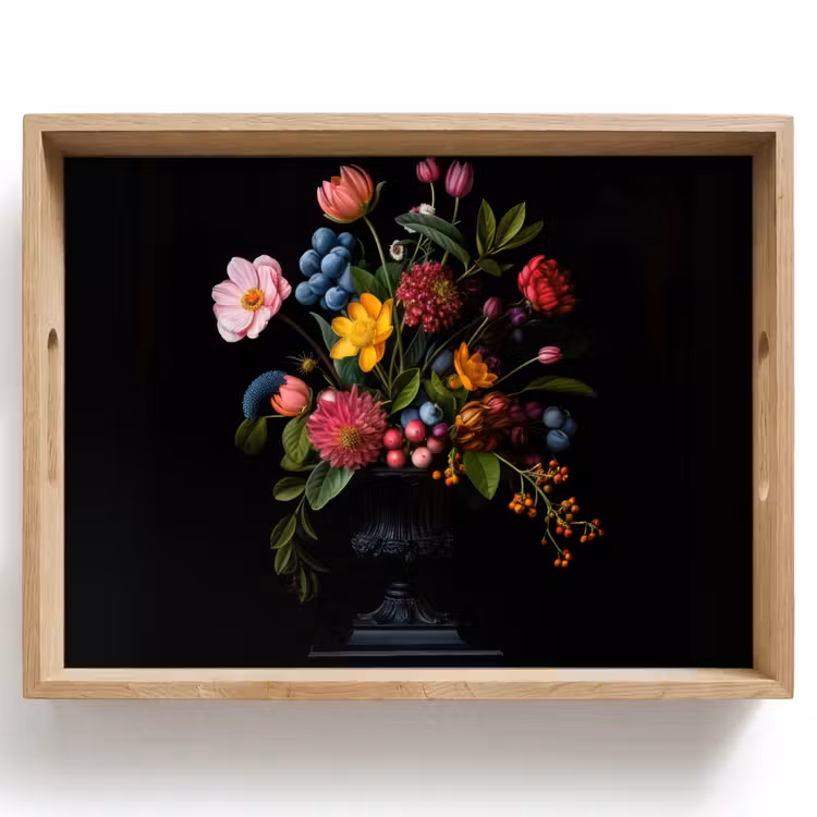 Plateau - Fleurs - Gaieté - Vase — 1