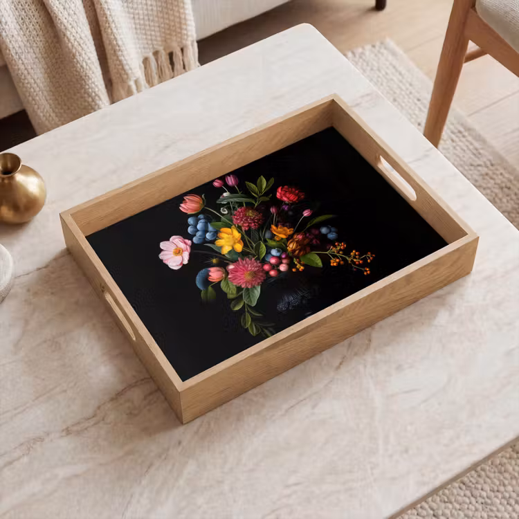 Plateau - Fleurs - Gaieté - Vase — 2