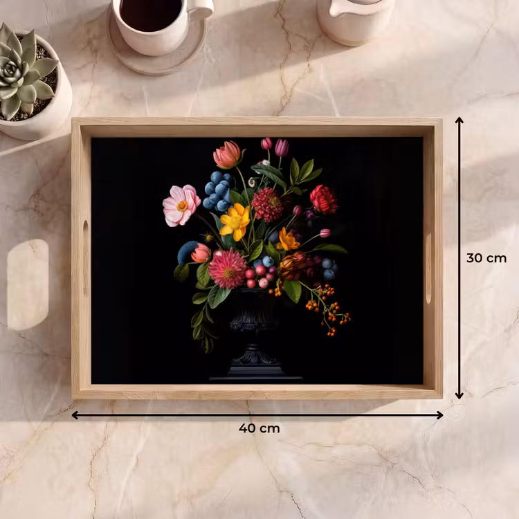 Plateau - Fleurs - Gaieté - Vase — 7