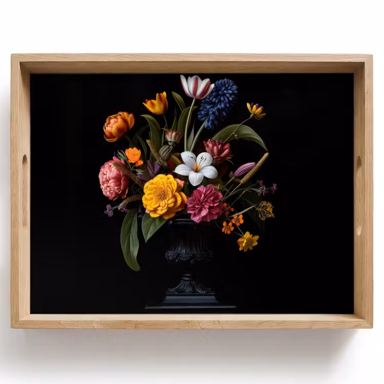 Plateau - Printemps - Fleurs - Classique - Vase — 1