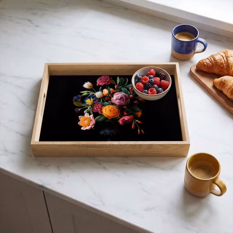 Plateau - Bouquet - Romantique - Coloré — 3