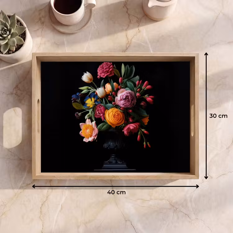 Plateau - Bouquet - Romantique - Coloré — 7