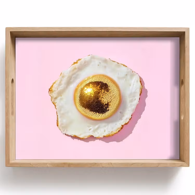 Plateau - Œuf - Disco - Petit déjeuner - Paillettes — 1