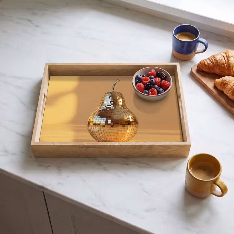 Plateau - Or - Disco - Paillettes - Poire — 3