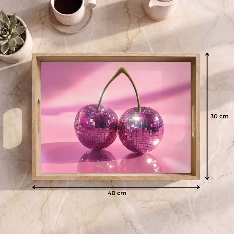 Plateau - Paillettes - Boule disco - Rose - Cerise — 7