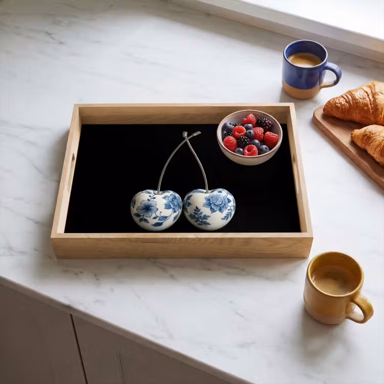 Plateau - Cerises - Bleu de Delft - Fruits — 3