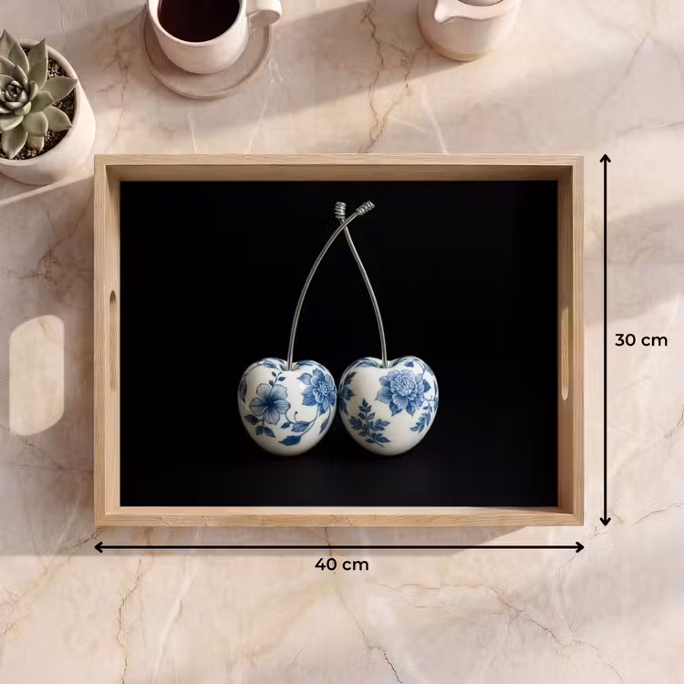 Plateau - Cerises - Bleu de Delft - Fruits — 7