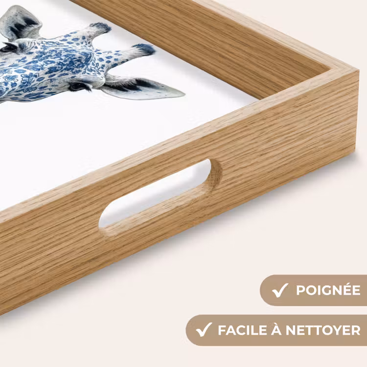 Plateau - Girafe - Bleu de Delft - Animaux - Minimaliste — 8
