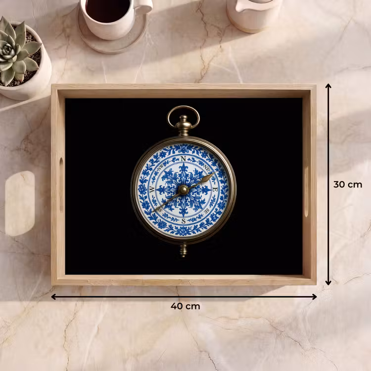 Plateau - Boussole - Bleu de Delft - Noir — 7