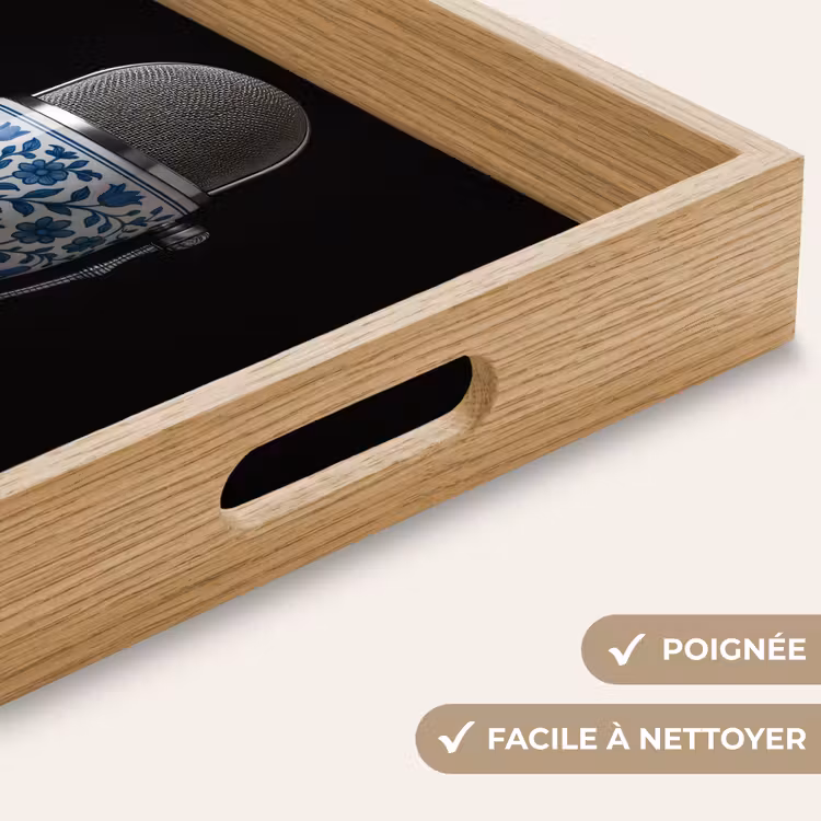 Plateau - Microphone - Bleu de Delft - Musique — 8