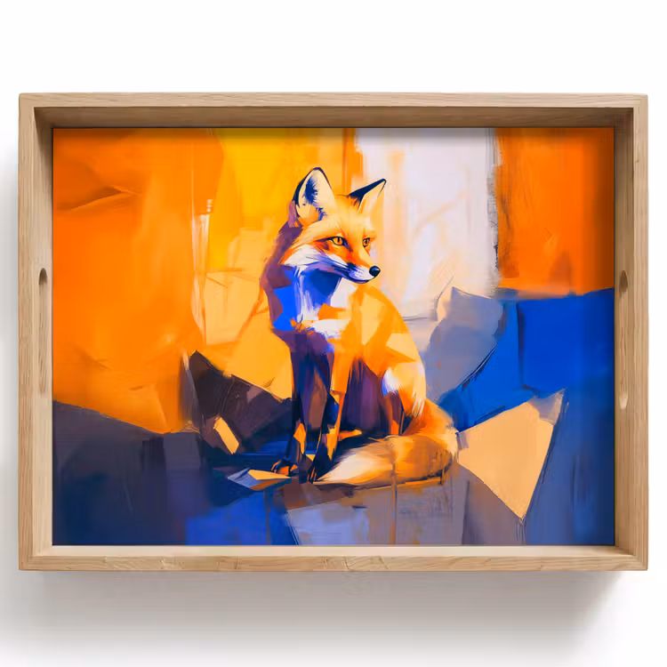 Plateau - Renard - Orange - Formes - Abstrait — 1