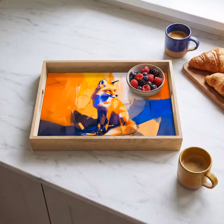 Plateau - Renard - Orange - Formes - Abstrait — 3