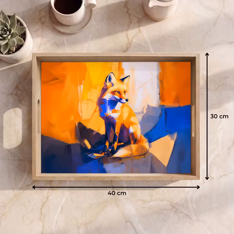 Plateau - Renard - Orange - Formes - Abstrait — 7