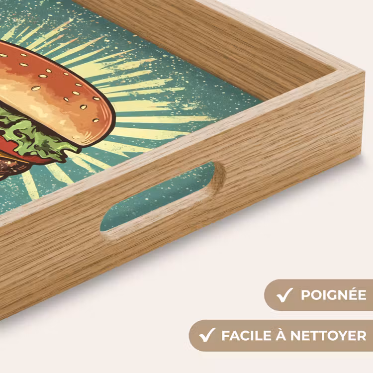 Plateau - Hamburger - Illustration - Laitue - Fromage — 8